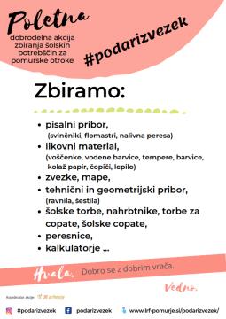 Zavod za turizem, šport in kulturo Šalovci sodeluje v dobrodelni akciji #podarizvezek 2023 2